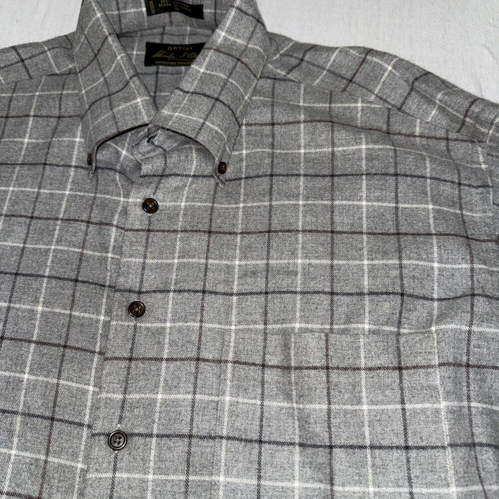 Orvis Button Down LS Shirt Men's XL Multicolor Plaid 100% Cotton (Lot Of 2) - Picture 3 of 12